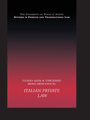 cover image of Italian Private Law